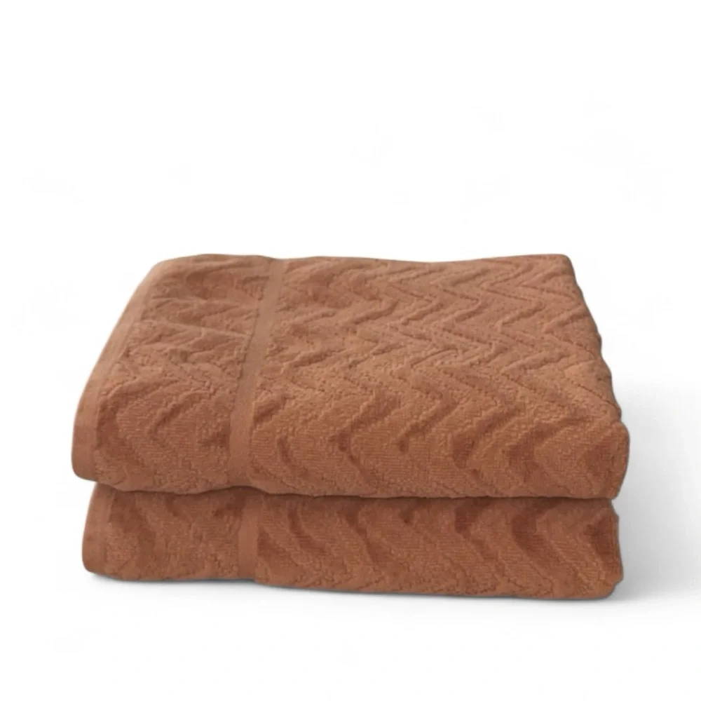 Missoni Home Set of 2 Zig Zag Chevron Pattern Cotton Bath‎ Towels